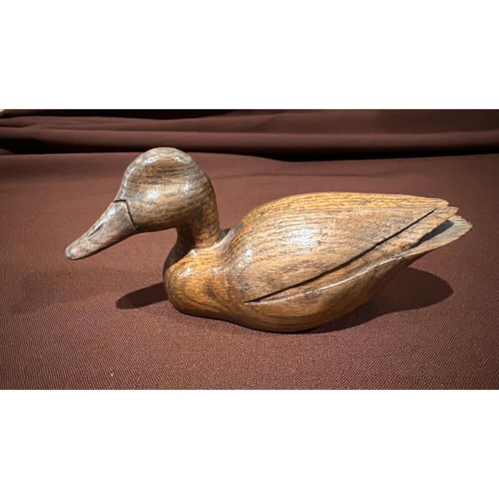 Vintage Hand Carved Decorative Folk Art Wooden Duck Decoy